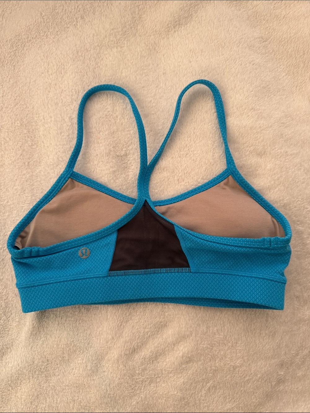 lululemon athletica Teal Mesh-Back Strappy Sports Bra size 4